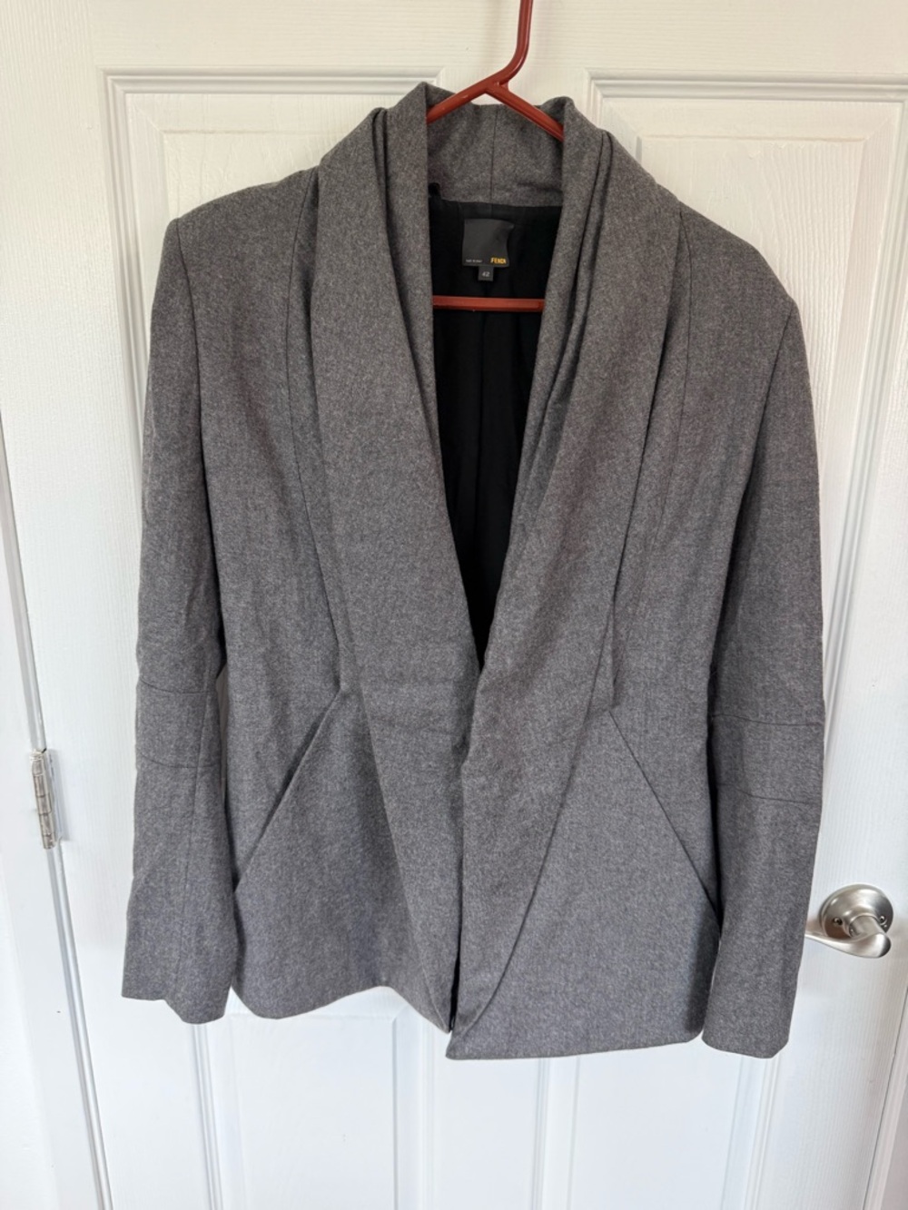 Fendi Gray Wool Coat